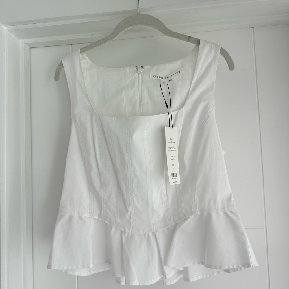 Veronica Beard Nicolette Peplum Corset Top NWT - Picture 2 of 7